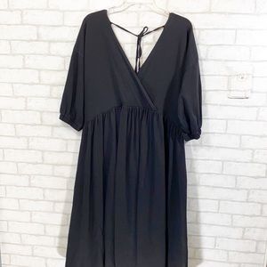 Asos black surplice dress size 10